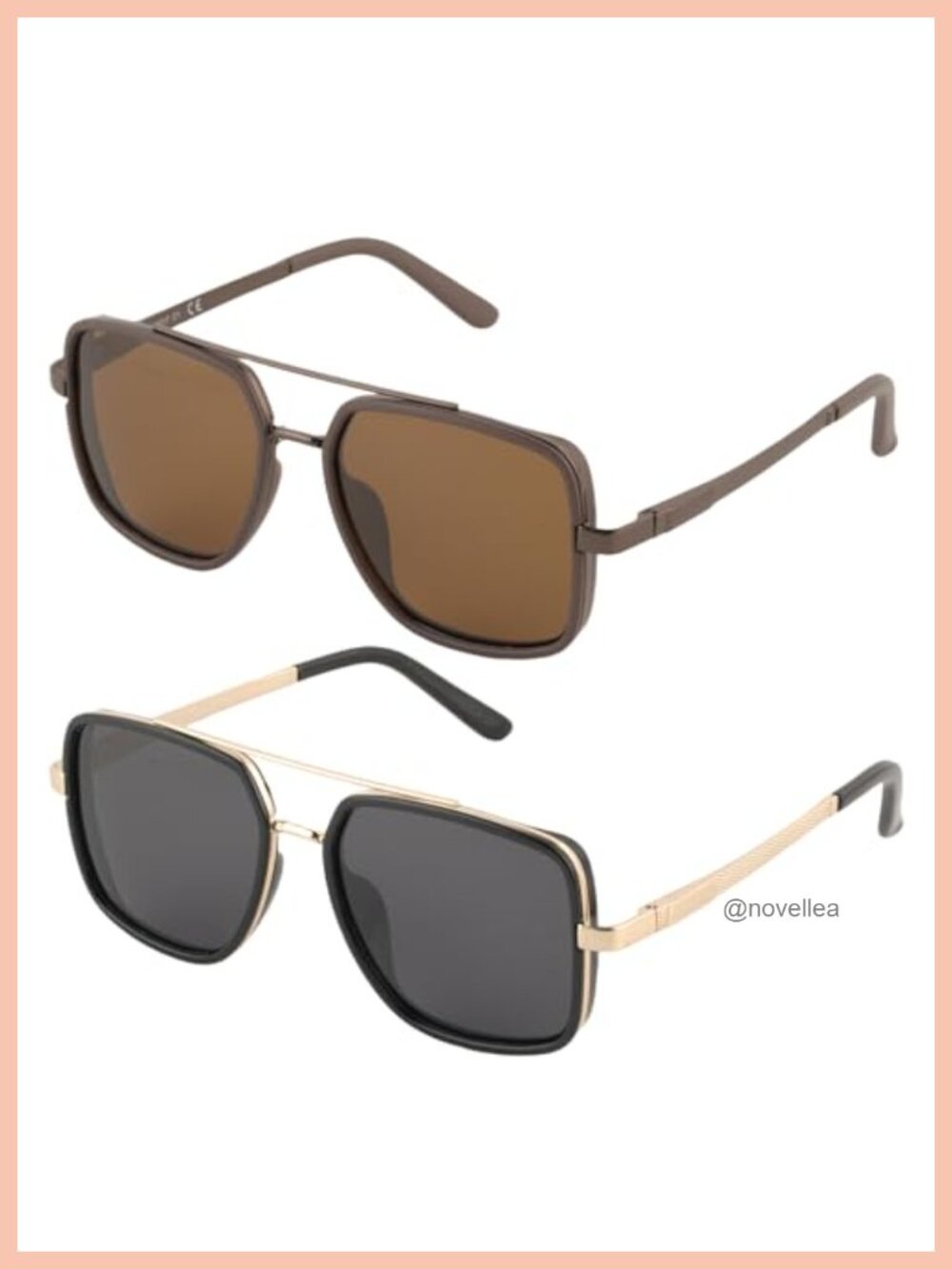 Retro Double Bridge Aviator Sunglasses, Polarized UV400 Protection for Driving